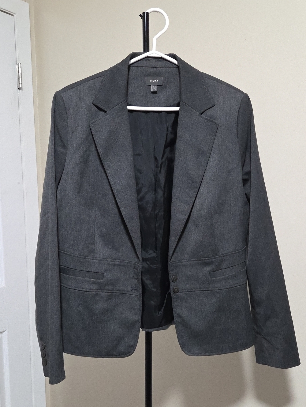 Mexx Women's Dark Gray Single-Breasted Blazer